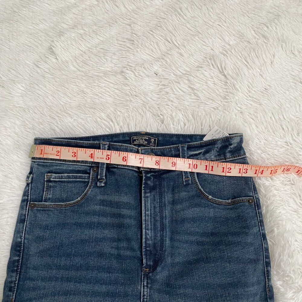 Abercrombie & Fitch Simon High Rise Super Skinny Ripped Jeans in Blue Size 26/2 - Picture 3 of 11